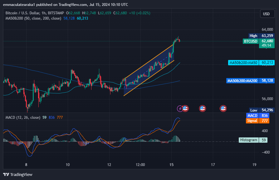 Bitcoin Price Breaks Above $62,000, As Whales Increase BTC Accumulation