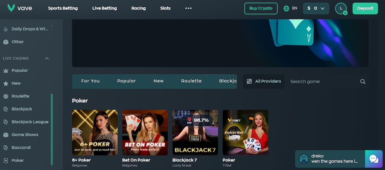 Vave Ethereum Poker Site
