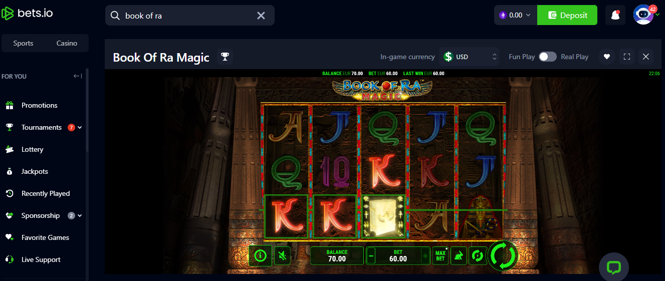 Best Crypto Casinos to Play Book of Ra Magic - Bets.io