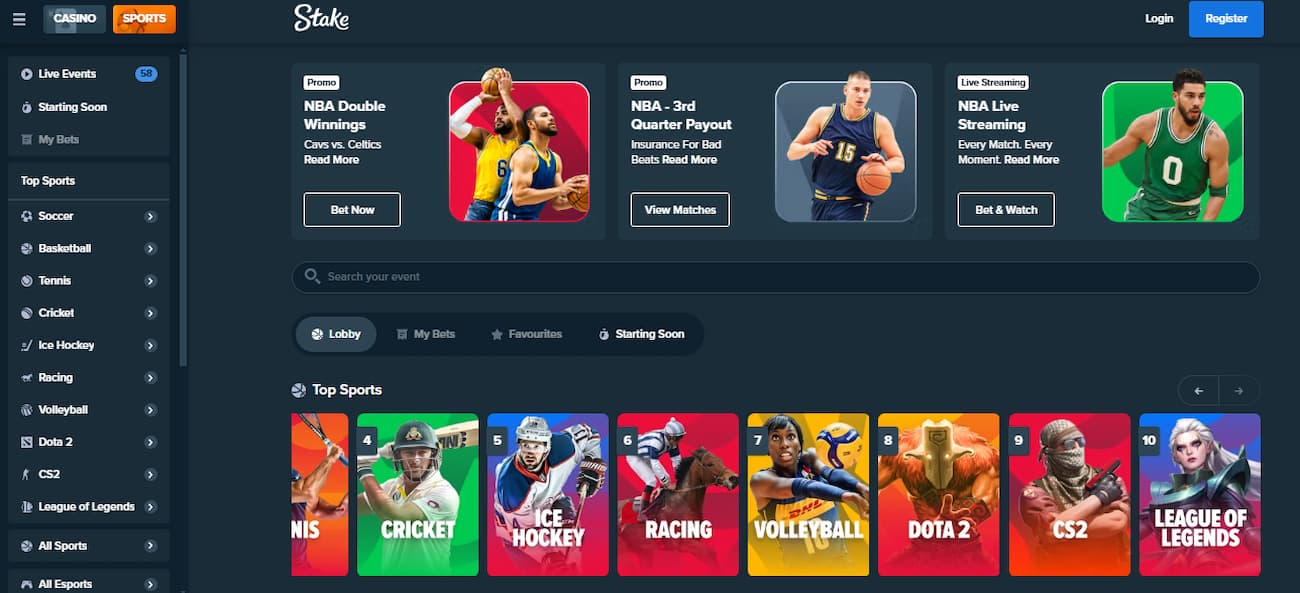 Stake Crypto Sportsbook