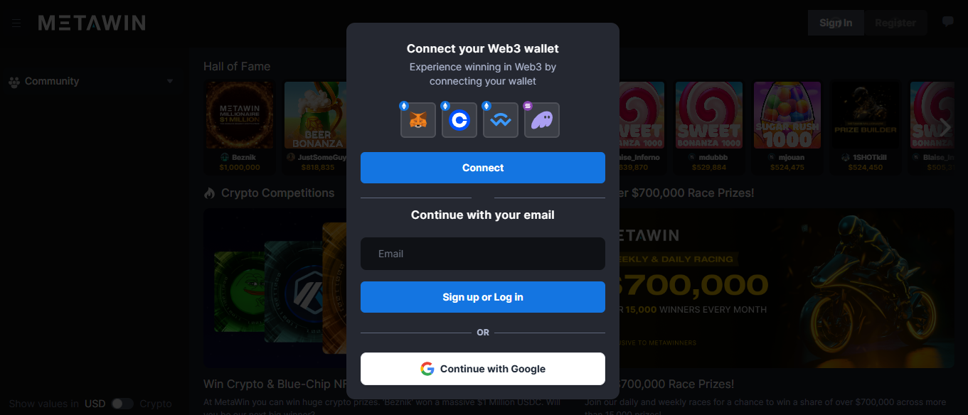 MetaWin Steps to open the account