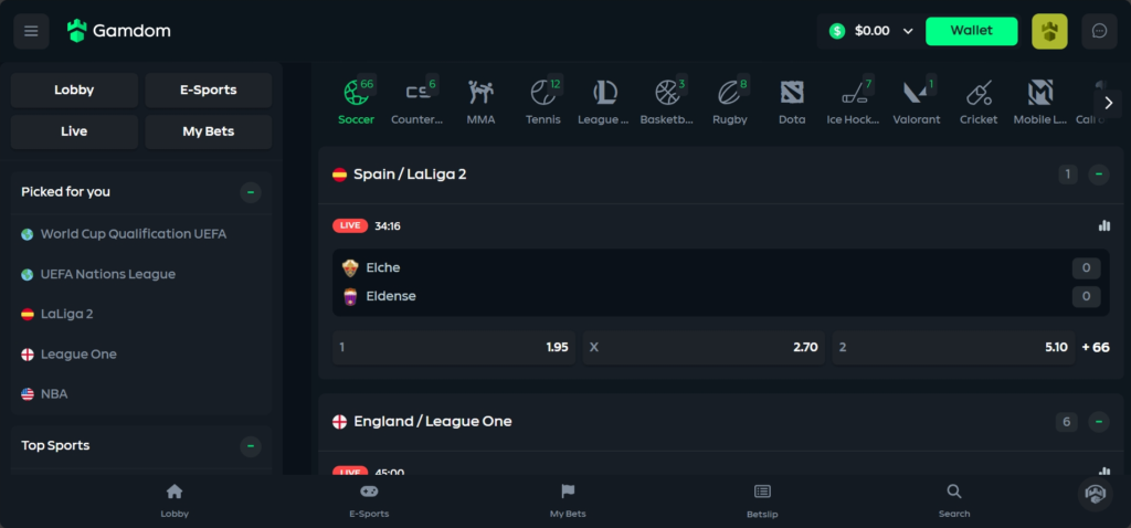 Gamdom crypto football bookmaker