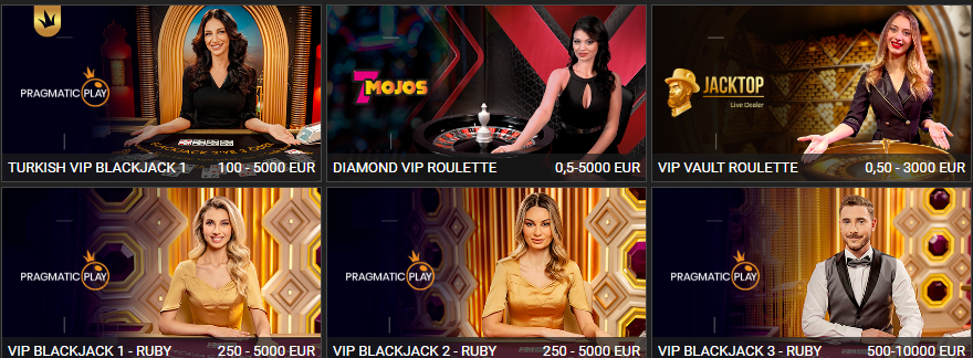 high roller vip table
