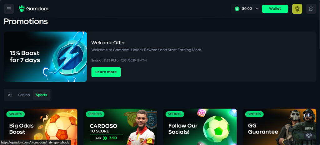 Gamdom Bonuses and Promotions