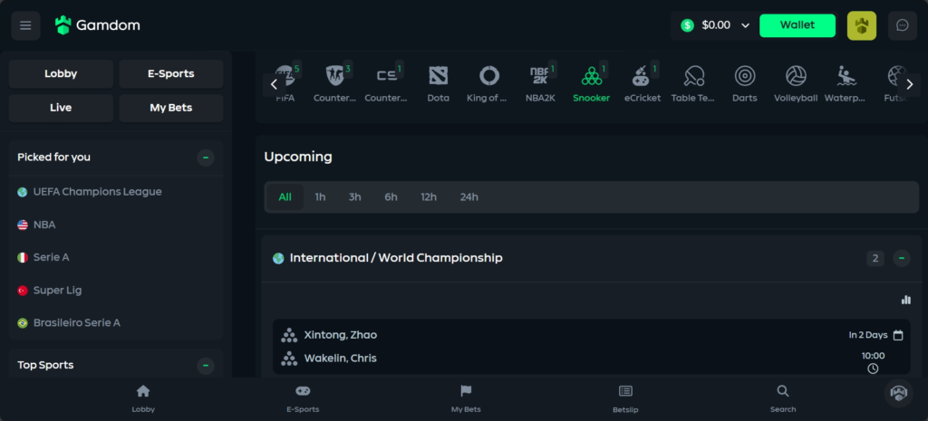 Gamdom Snooker Tournaments
