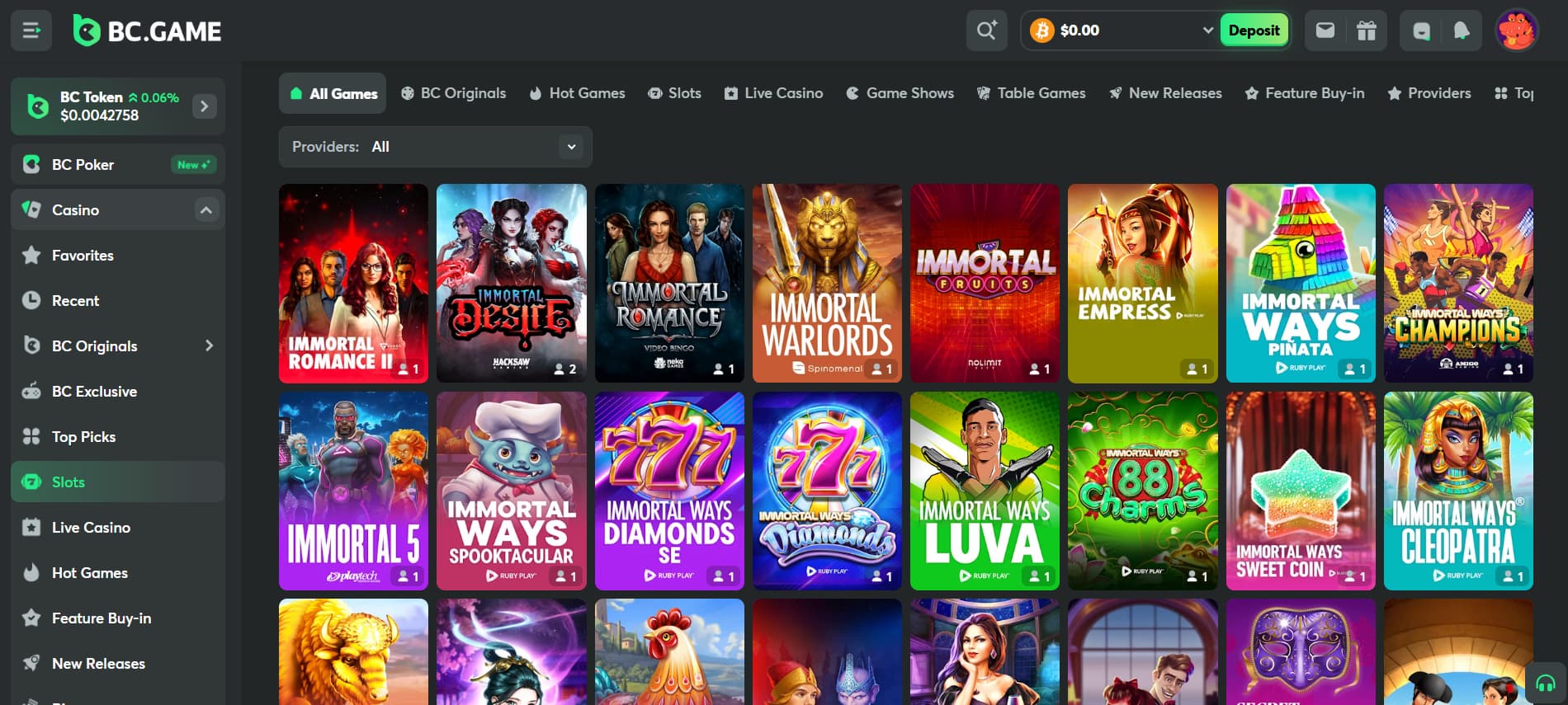 best crypto casinos to play immortal romance