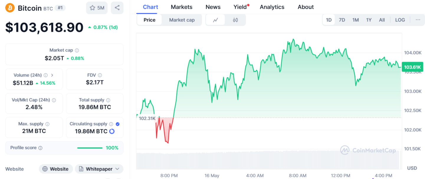 Bitcoin Price Chart