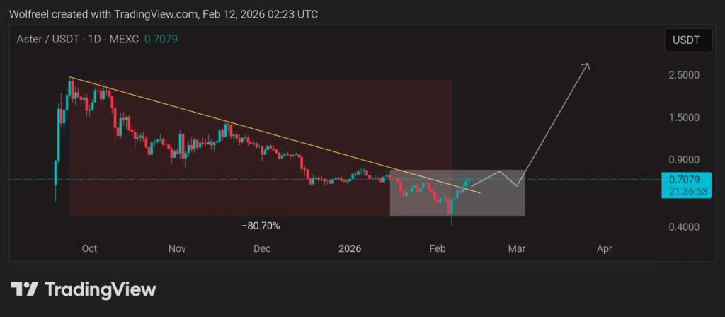 Top Crypto Gainers Today, February 12 - PIPPIN, ASTER, HYPE