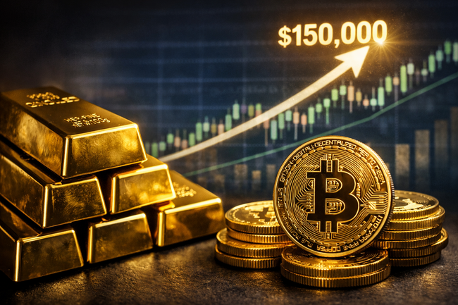 Robert Kiyosaki Chooses Bitcoin Over Gold as Bernstein Projects $150,000 by 2026