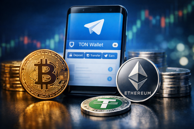 TON Wallet Adds BTC, ETH, and USDT Yield Feature on Telegram